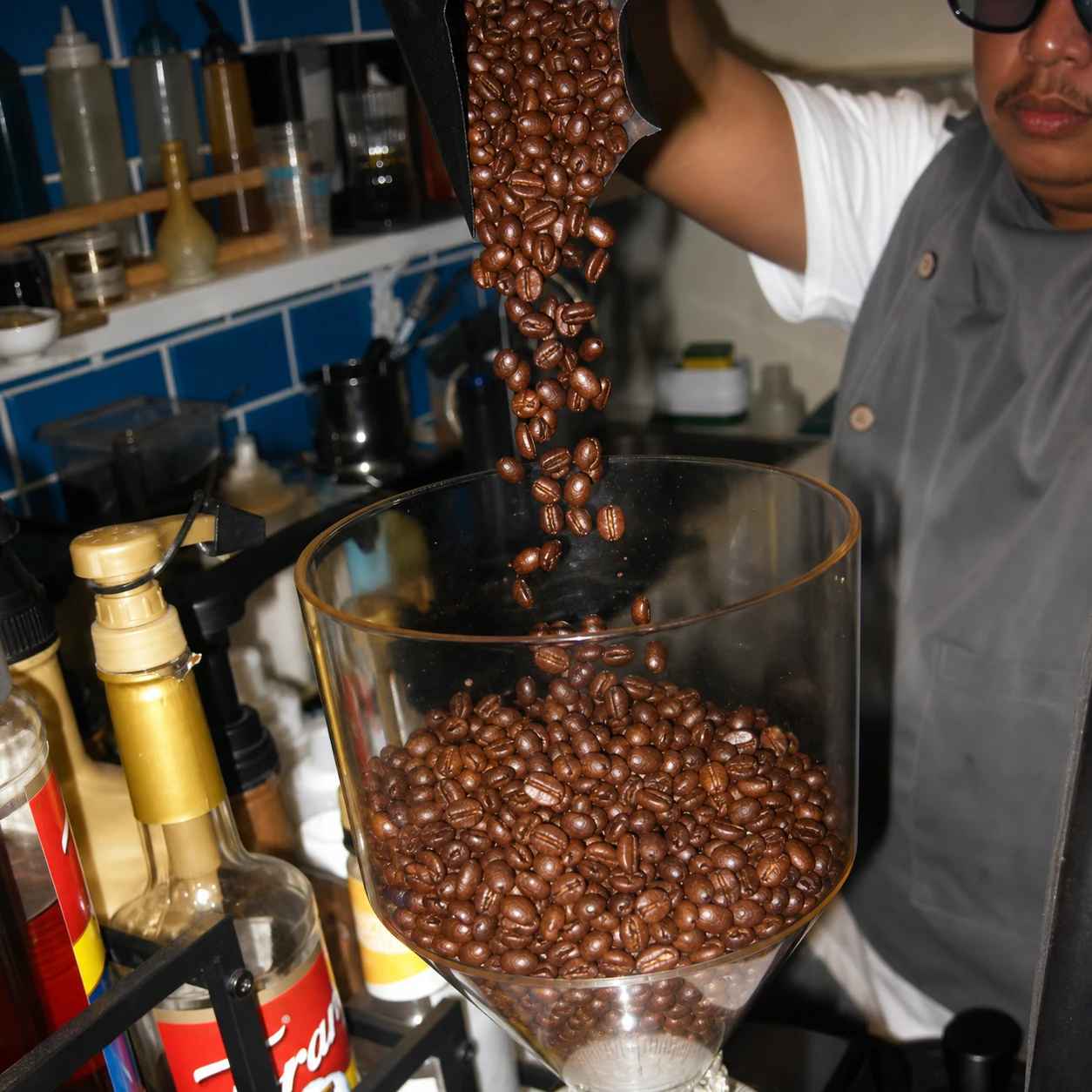Beans loaded fresh